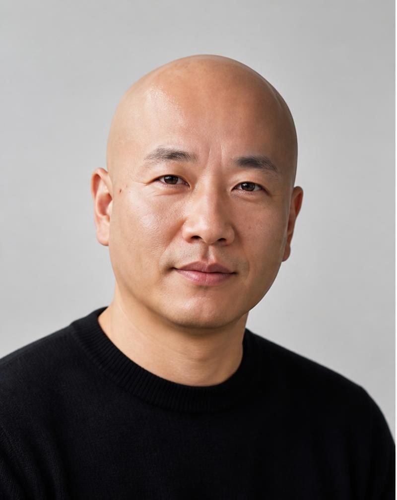 佩戴前 — 周先生 全秃、需要整体佩戴