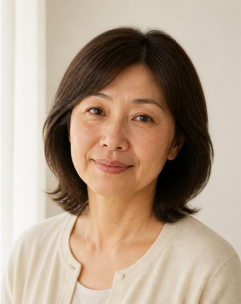 佩戴后 — 吴女士 化疗后脱发